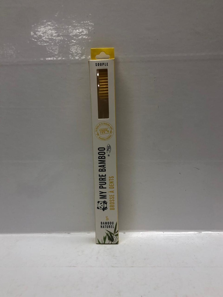 DENTI SMILE BROSSE A DENT BAMBOU SOUPLE JAUNE  6149 