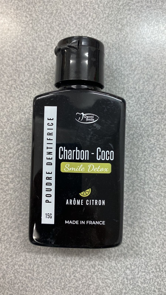 DENTI SMILE BLANCHEUR POUDRE CHARBON COCO CITRON 15G 6013  