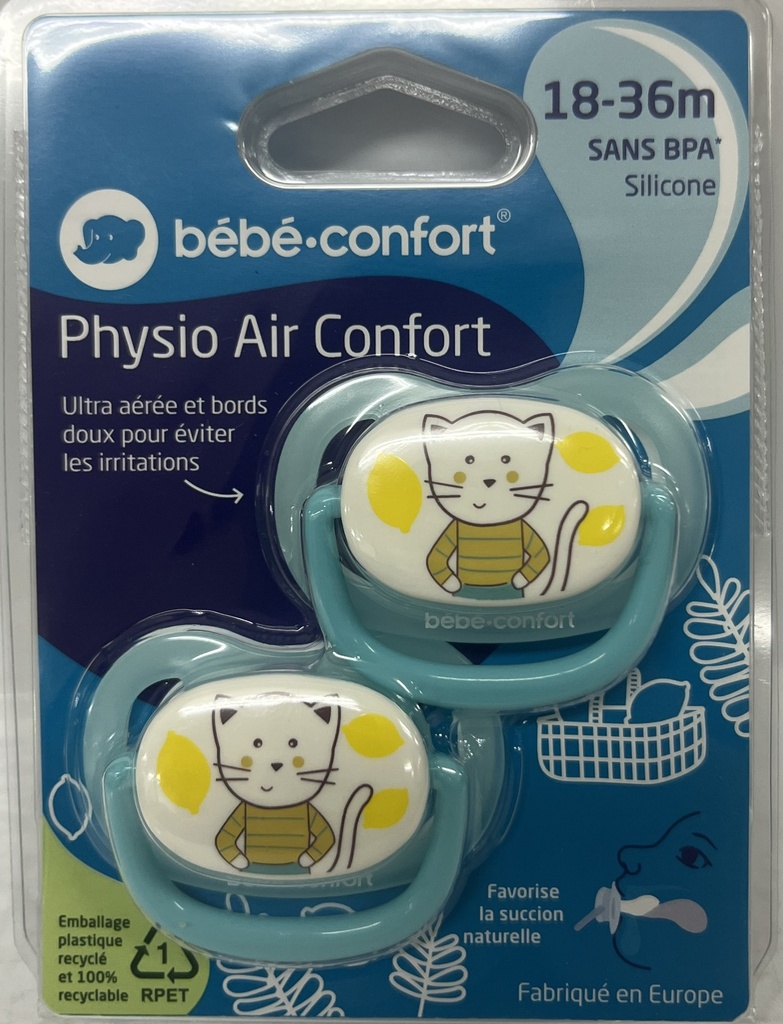 BB CONF SUC PHYSIO AIR CONF 18-36 M THE GARDENER BLEU ET JAUNE  SIL X2  6884