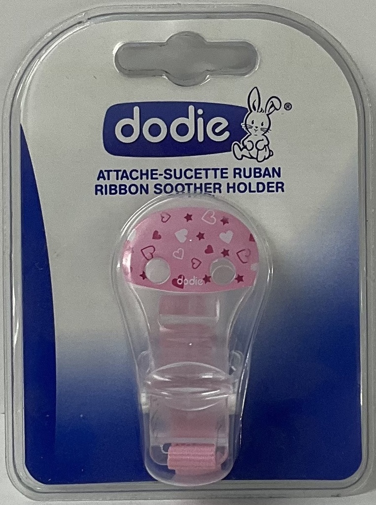 DODIE ATTACHE SUCETTE RUBAN BLEU ANGE/ ROSE CŒUR     1758
