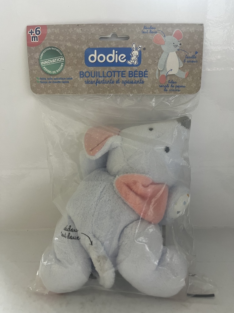 DODIE BOUILLOTTE BB AUX PEPINS DE RAISINS SOURIS +6M 3479