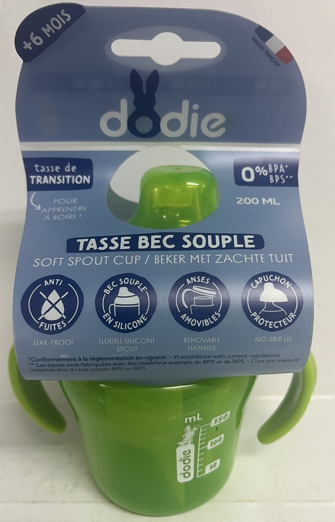 DODIE TASSE D APRENTISSAGE +6 MOIS 200ML VERT 1635
