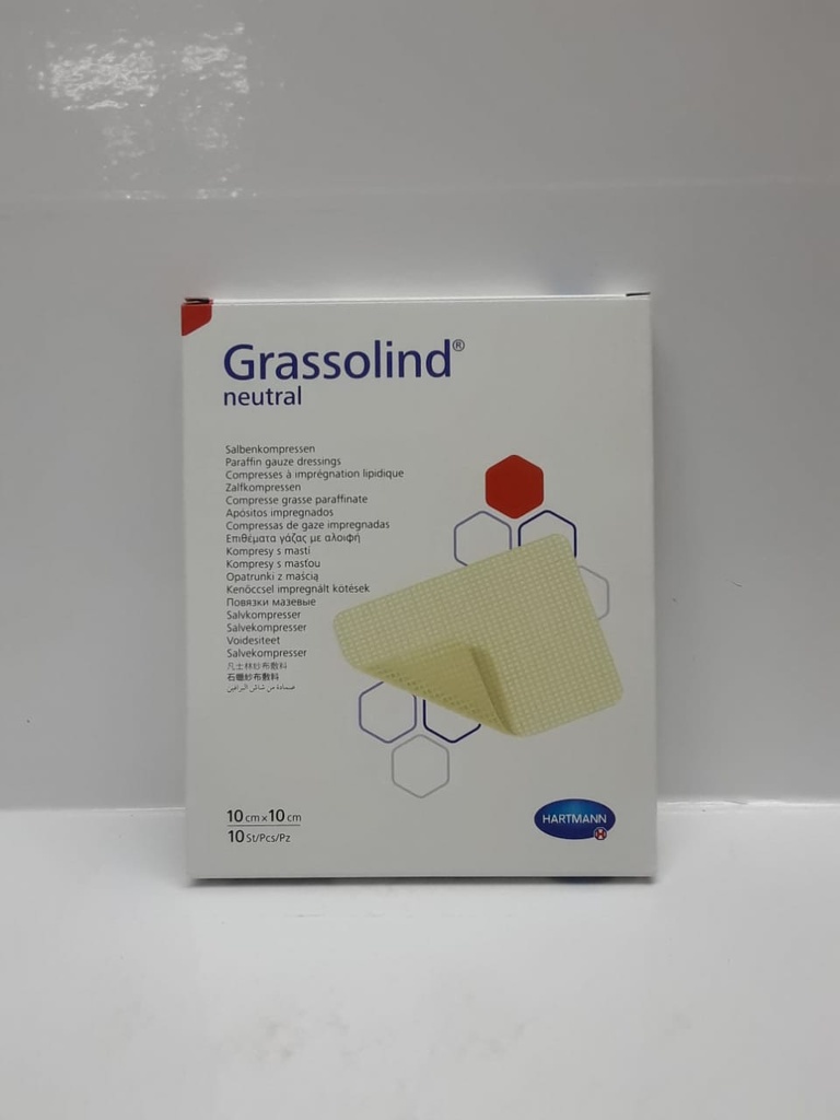 HRTM GRASSOLIND NEUTRAL PANSEMENTS GRAS 10*10cm 10U  499314                                                                  