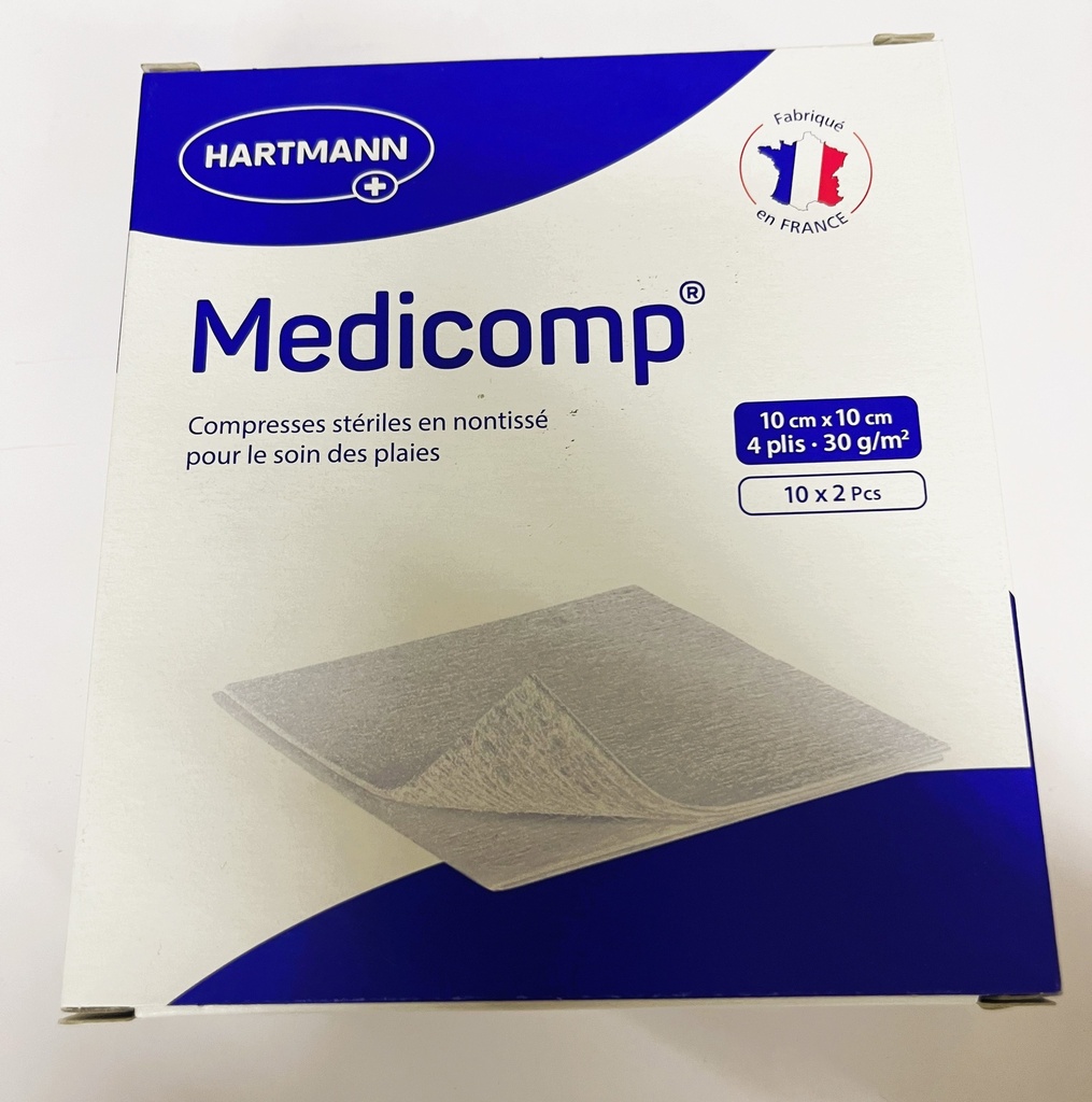 HRTM MEDICOMP S 40 COMPRESSES EN NONTISSE STERILES 10*10CM X20U 411042       