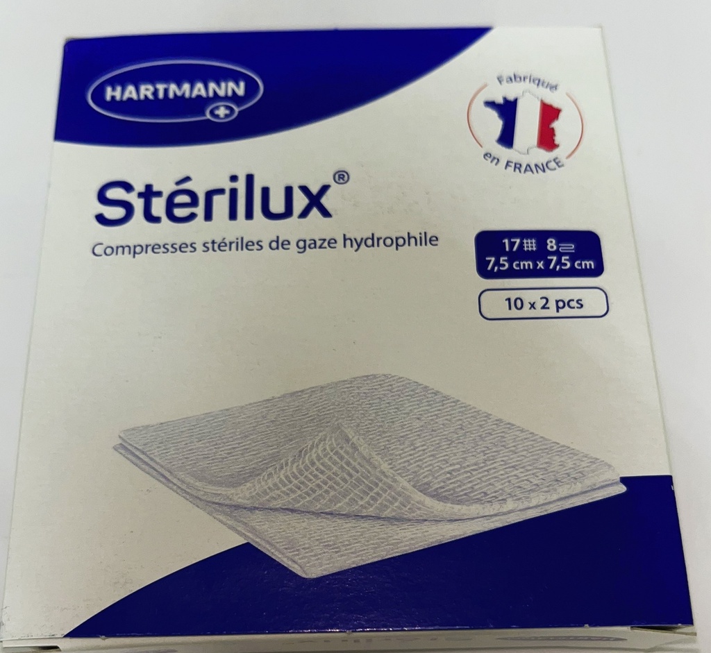 HRTM STERILUX ES STERILE COMPRESSES DE GAZE 7.5*7.5CM X20U 241320      