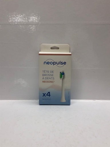 [012276] NEOPULSE RECHARGE 4 TETES DE BROSSE A DENTS ELECTRIQUE BLANC SOUPLE 4283      