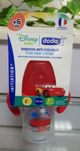 [010181] DODIE BIB INI+ 270ML ANSES CARS ROUGE+ 6 M TÉT RONDE 3 VIT D2 7085/5487