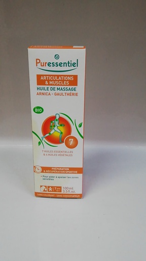 [009823] PURESS ARTICUL & MUS HUILE DE MASSAGE BIO EFFORT MUS ARNICA / GAULTHERIE FL 100ML 3573/3172           