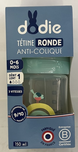 [007916] DODIE BIB INI+ 150ML LAGOON VALENTIN 0-6 M TET RONDE 3 VIT D1 7023/0317