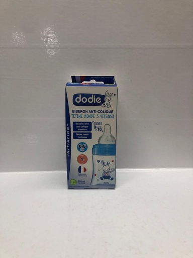 [007914] DODIE BIB INI+ 150ML BLEU BATEAU 0-6 M TET RONDE 3 VIT D1 7009/0294/0291